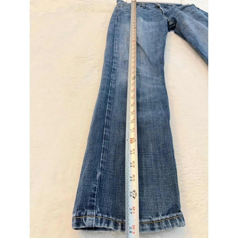 Levis 513 Slim Straight Jeans Mens 30x30 Medium Wash Blue Denim Pants‎